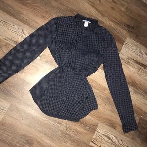H&M polkadot slim shirt